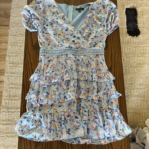 Floral Ruffle Mini Dress